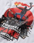 T-shirt Fake Media White