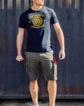 T-shirt "Authentic Brand" Navy/Yellow