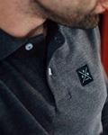 Longsleeve Polo Label Dark Grey