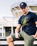 T-shirt "Authentic Brand" Navy/Yellow