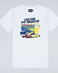 T-shirt "Live For the Weekend" White