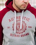 Full Face Hoodie "Authenthic Brand" Grey